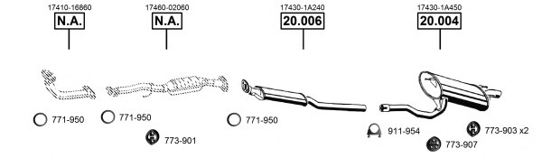 ASMET TO201100 Exhaust System